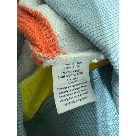 Faherty Soleil Sunray Hoodie Womens Medium Sunrise Cotton Pullover Sweatshirt - Picture 7 of 8